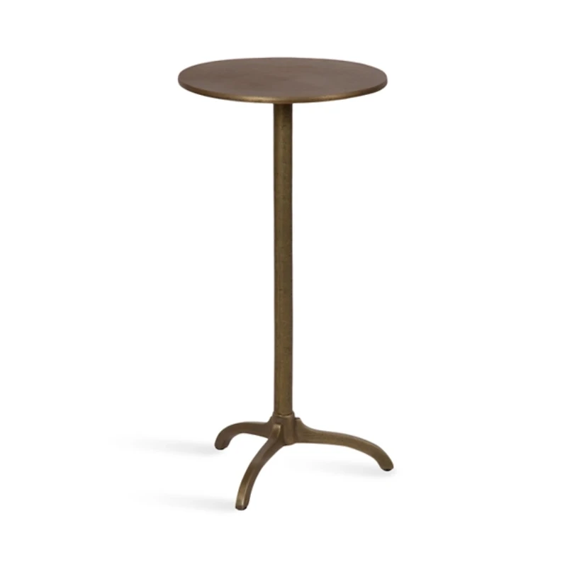 Brass Metal Tripod Accent Table