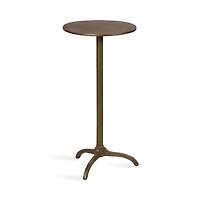 Brass Metal Tripod Accent Table