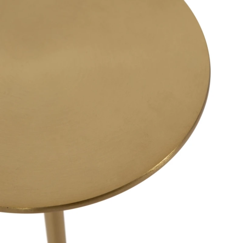 Gold Metal Teardrop Accent Table