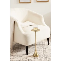 Gold Metal Teardrop Accent Table
