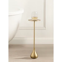 Gold Metal Teardrop Accent Table