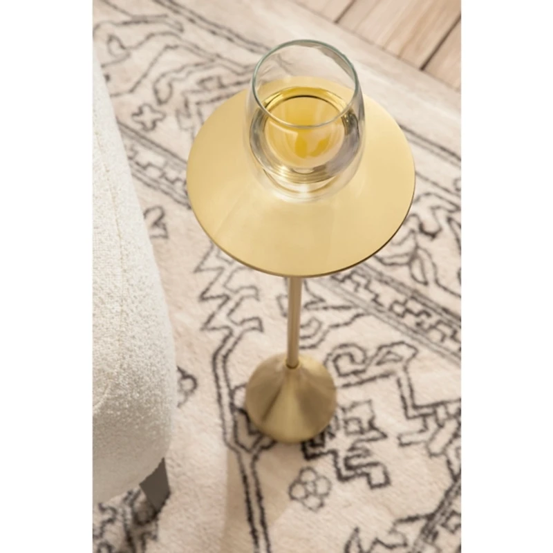 Gold Metal Teardrop Accent Table