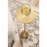 Gold Metal Teardrop Accent Table