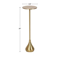 Gold Metal Teardrop Accent Table