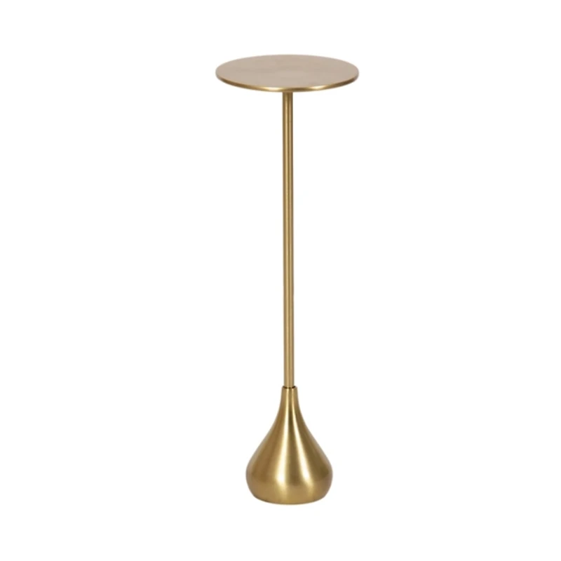 Gold Metal Teardrop Accent Table