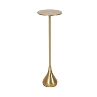 Gold Metal Teardrop Accent Table