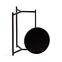 Round Black Metal Accent Tables, Set of 2