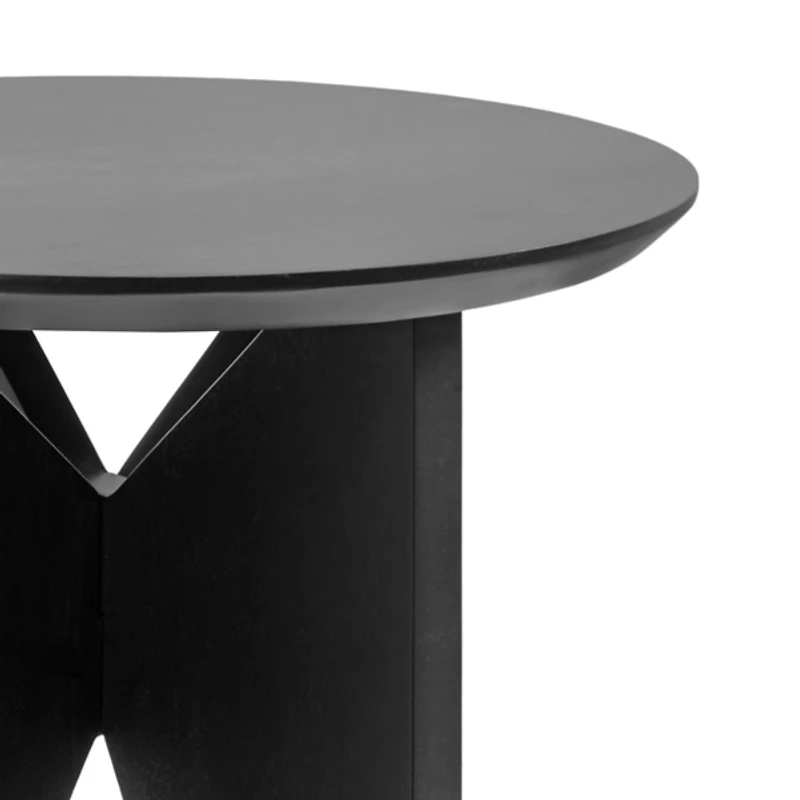 Kate and Laurel Black Mango Wood Accent Table