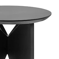 Kate and Laurel Black Mango Wood Accent Table