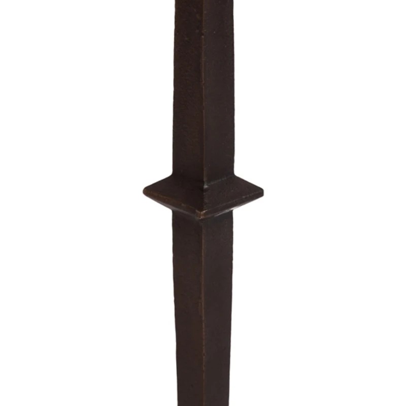 White Marble and Black Metal Round Accent Table