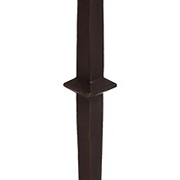 White Marble and Black Metal Round Accent Table