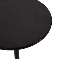 Black Metal Teardrop Accent Table