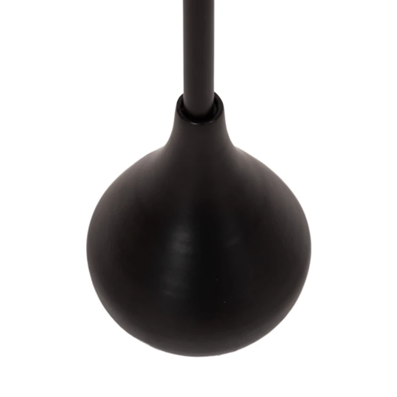 Black Metal Teardrop Accent Table