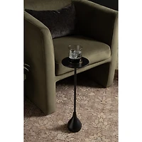 Black Metal Teardrop Accent Table