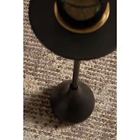 Black Metal Teardrop Accent Table