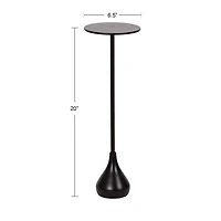 Black Metal Teardrop Accent Table