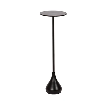 Black Metal Teardrop Accent Table