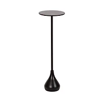 Black Metal Teardrop Accent Table