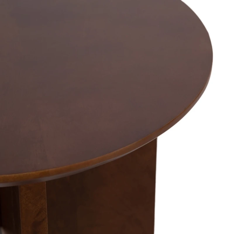 Kate and Laurel Brown Mango Wood Accent Table