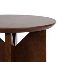 Kate and Laurel Brown Mango Wood Accent Table