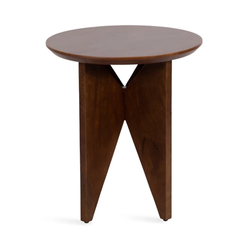 Kate and Laurel Brown Mango Wood Accent Table