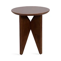 Kate and Laurel Brown Mango Wood Accent Table
