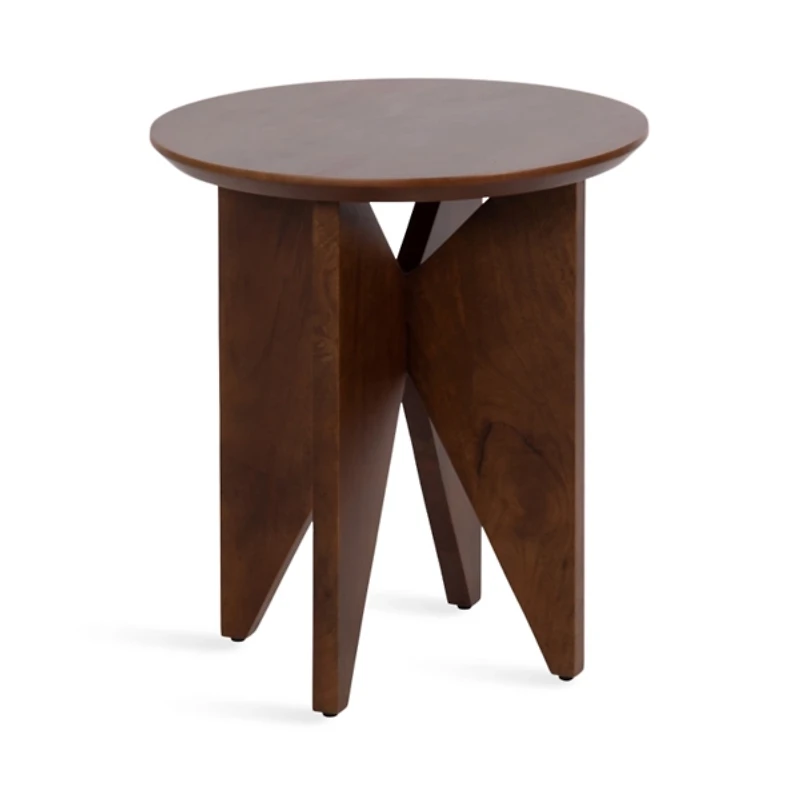 Kate and Laurel Brown Mango Wood Accent Table