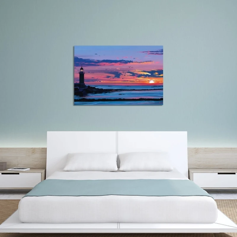 Lighthouse Coastal Canvas Art Print