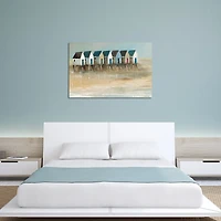 Beach Cabins Canvas Art Print