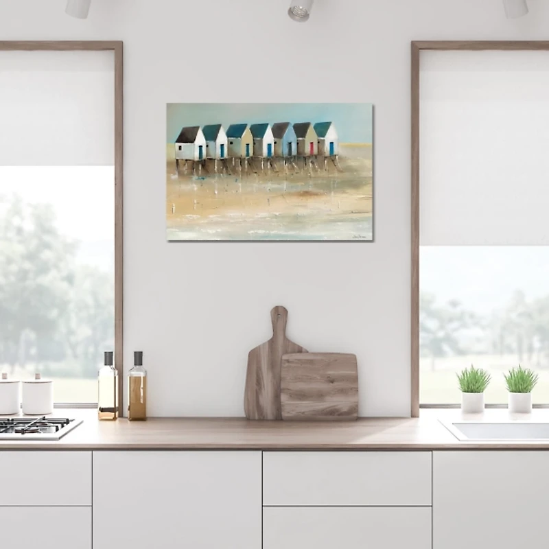 Beach Cabins Canvas Art Print