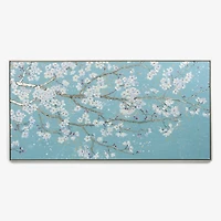 Cherry Blossom Sky Framed Canvas Art Print