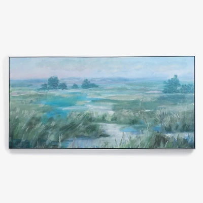 Pastel Horizons Framed Canvas Art Print