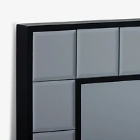 Black Luxe Squares Wall Mirror