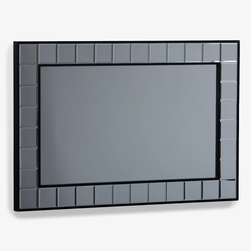 Black Luxe Squares Wall Mirror