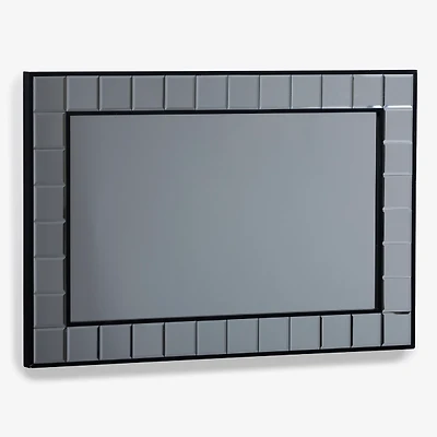 Black Luxe Squares Wall Mirror