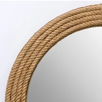Round Woven Jute Wall Mirror
