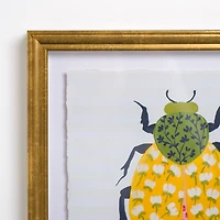 Bright Garden Beetles Framed Art Prints, Set of 3