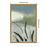 Cattail Abstract Framed Canvas Art Print