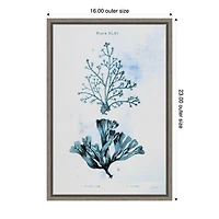 Blue Bay Coral Framed Canvas Art Print