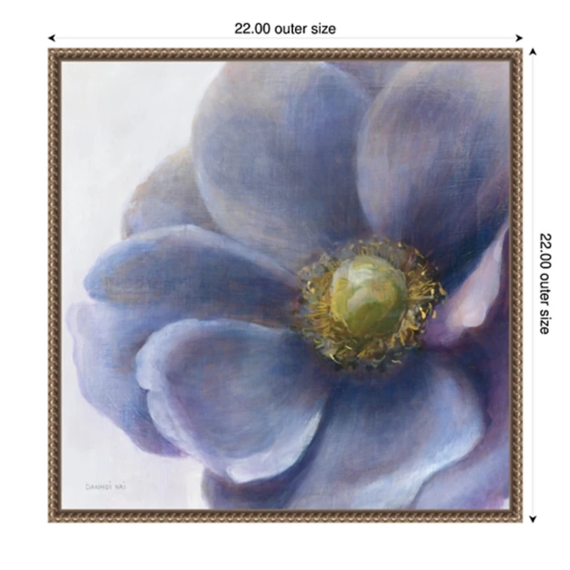 Purple Anemone Framed Canvas Art