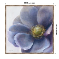 Purple Anemone Framed Canvas Art