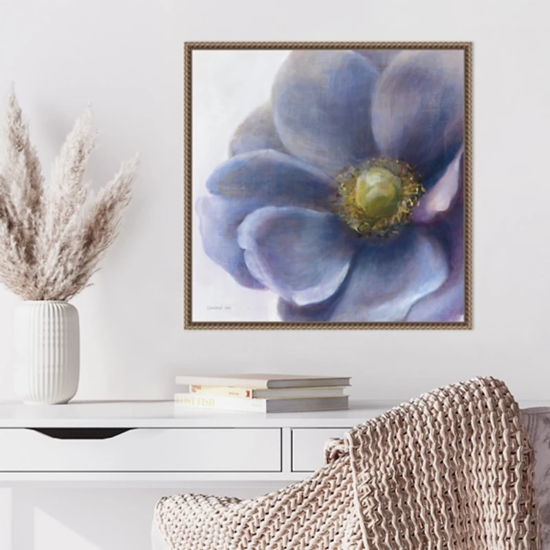 Purple Anemone Framed Canvas Art