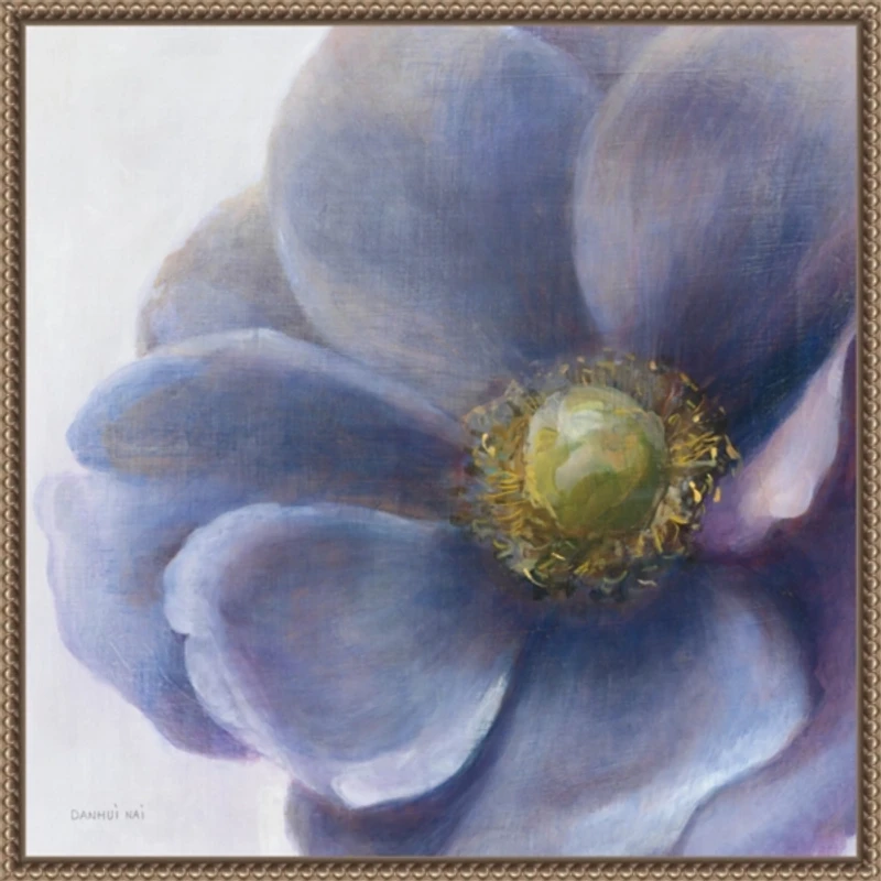 Purple Anemone Framed Canvas Art