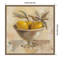 Lemon Bowl Framed Canvas Art Print