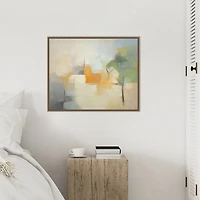 Hazy Park Abstract Framed Canvas Art Print