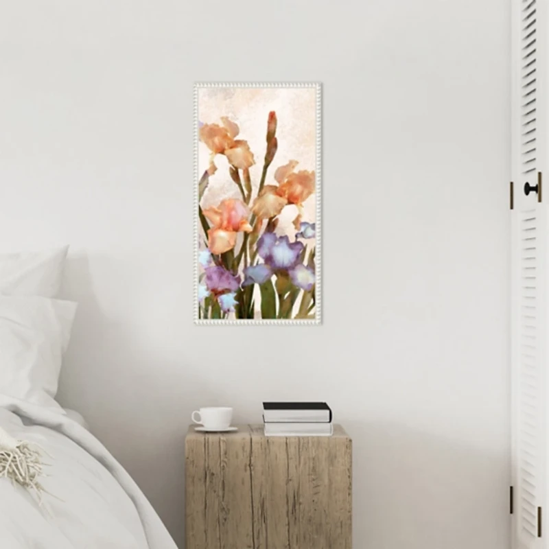 Irises Panel Framed Canvas Art Print