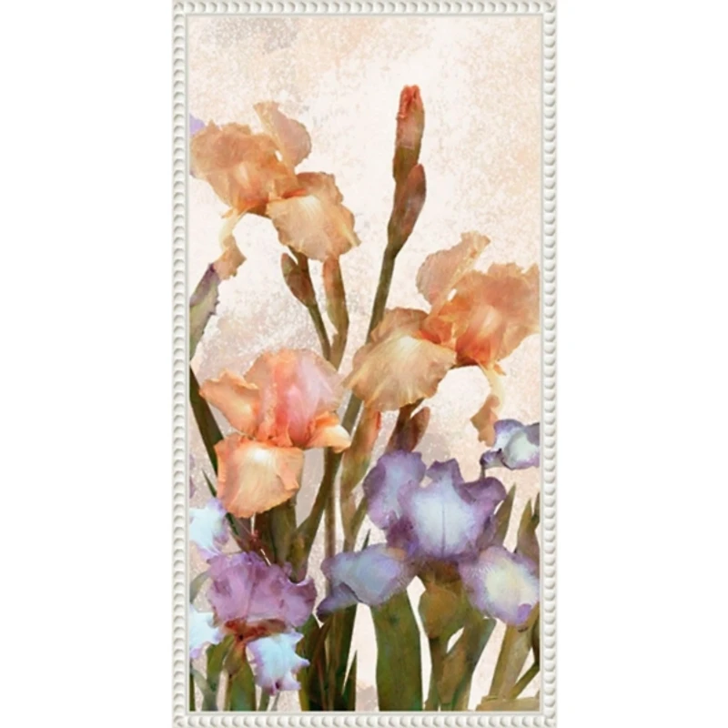 Irises Panel Framed Canvas Art Print