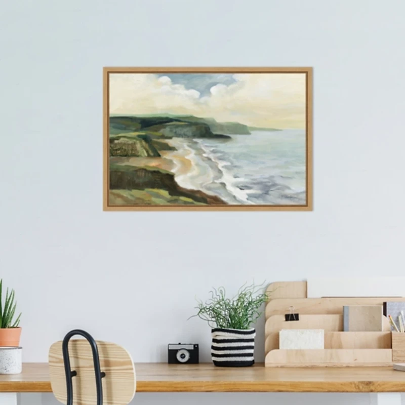 Irish Coast Framed Canvas Art Print