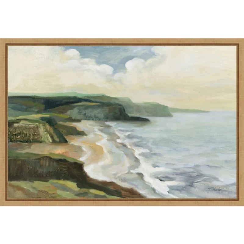 Irish Coast Framed Canvas Art Print