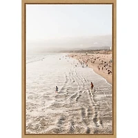 Santa Monica Beach Framed Canvas Art Print